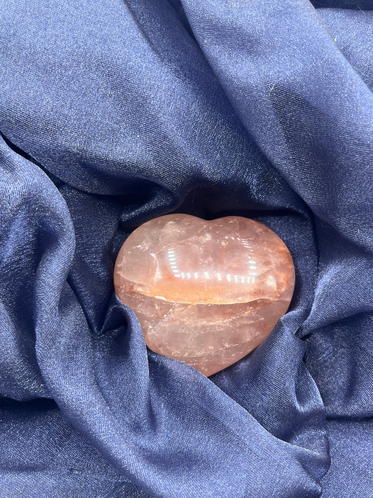 Hematoid Quartz Heart - Large
