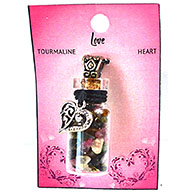 Love Chip Bottle Pendant - Tourmaline