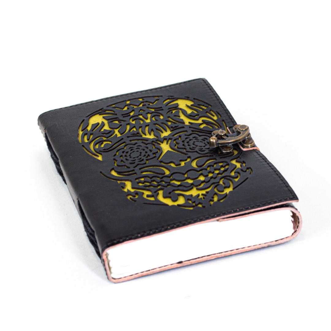 Skull Multi-Colored - Leather Journal (5x7")