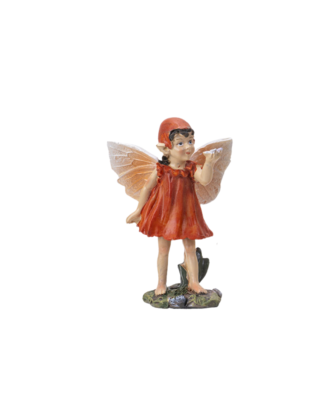 Fairy Girl in Red Dress (4"H)