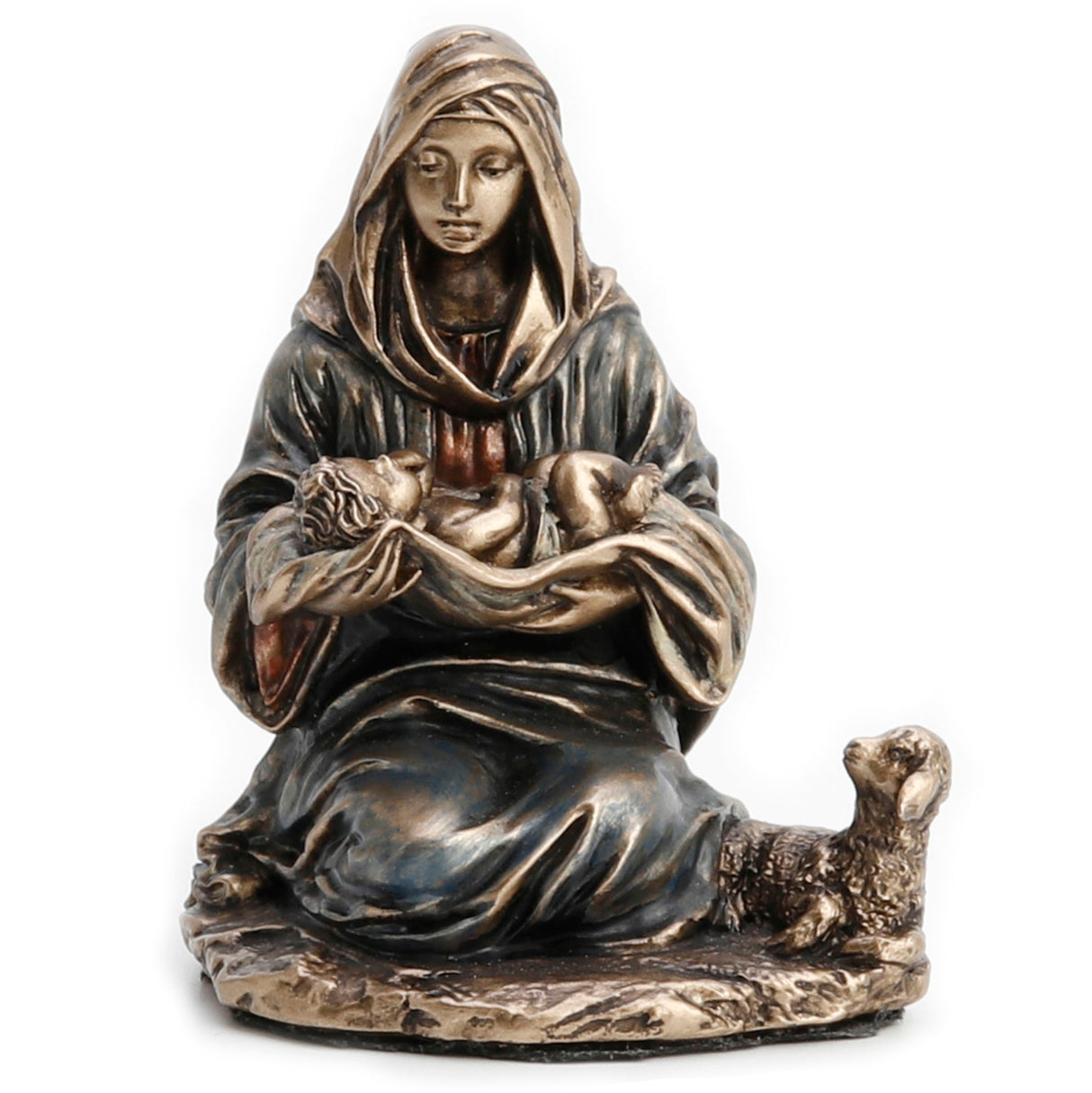 Sitting Mary w/ Baby Jesus Statue (3")