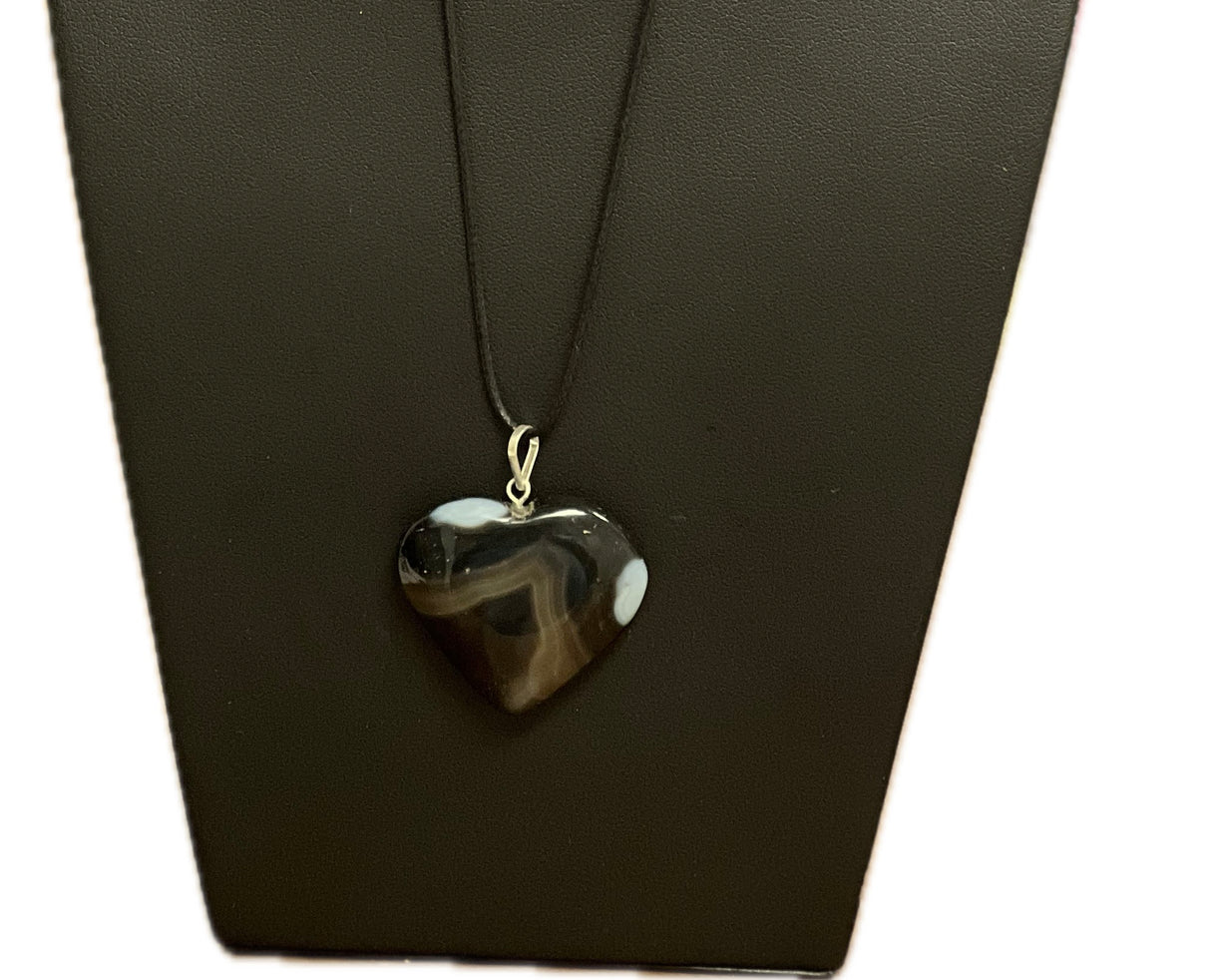 Assorted Onyx Heart Necklace