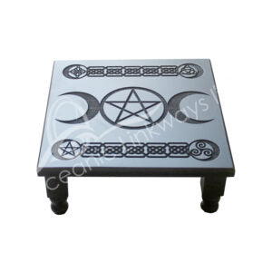 Black Pentacle Altar Table (12x12")