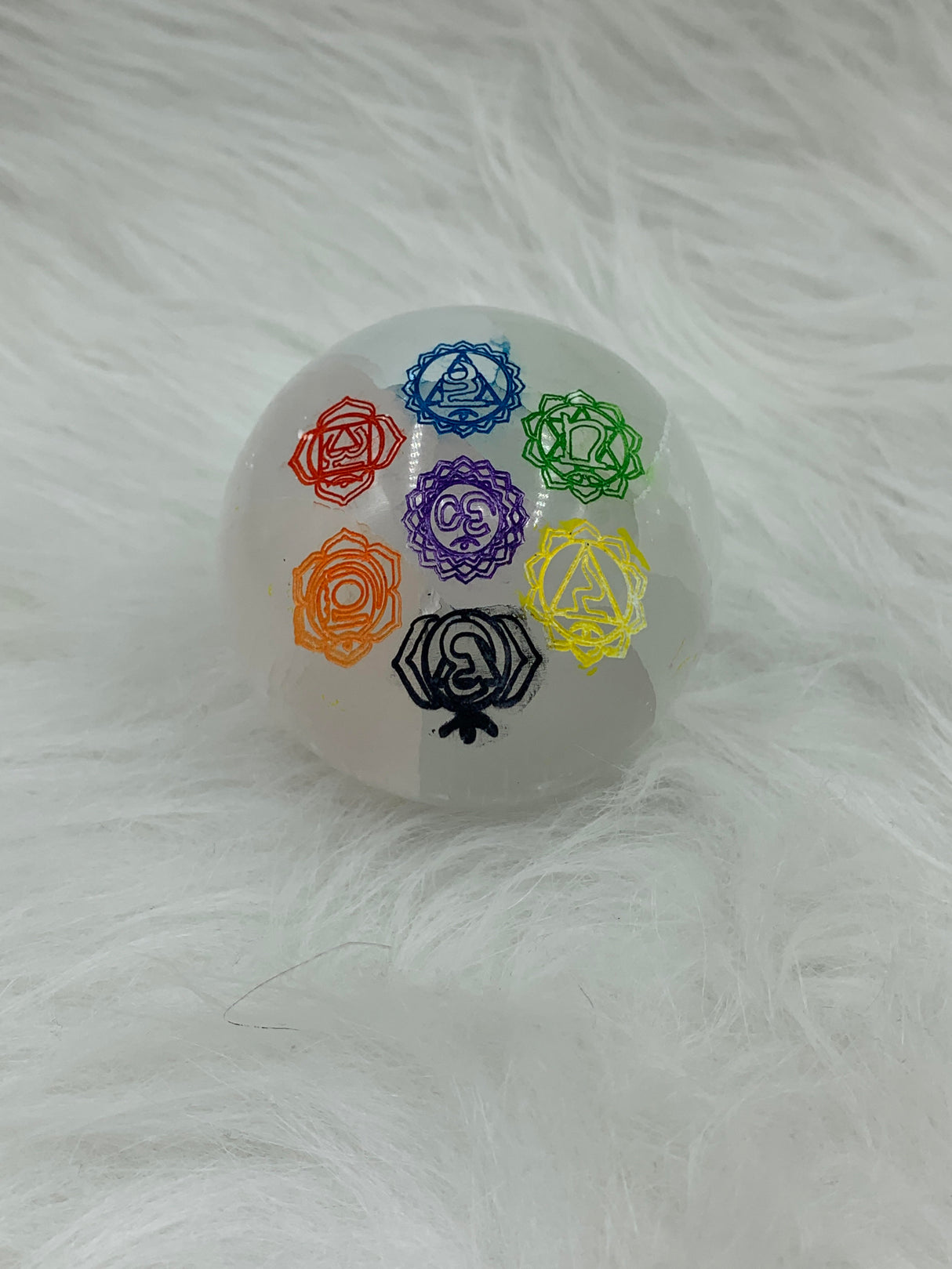 Selenite Sphere - Chakra