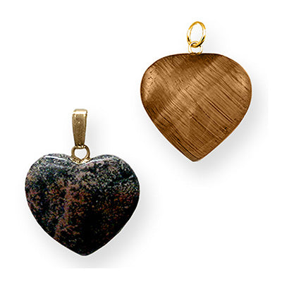 Assorted Gemstone Heart Necklace