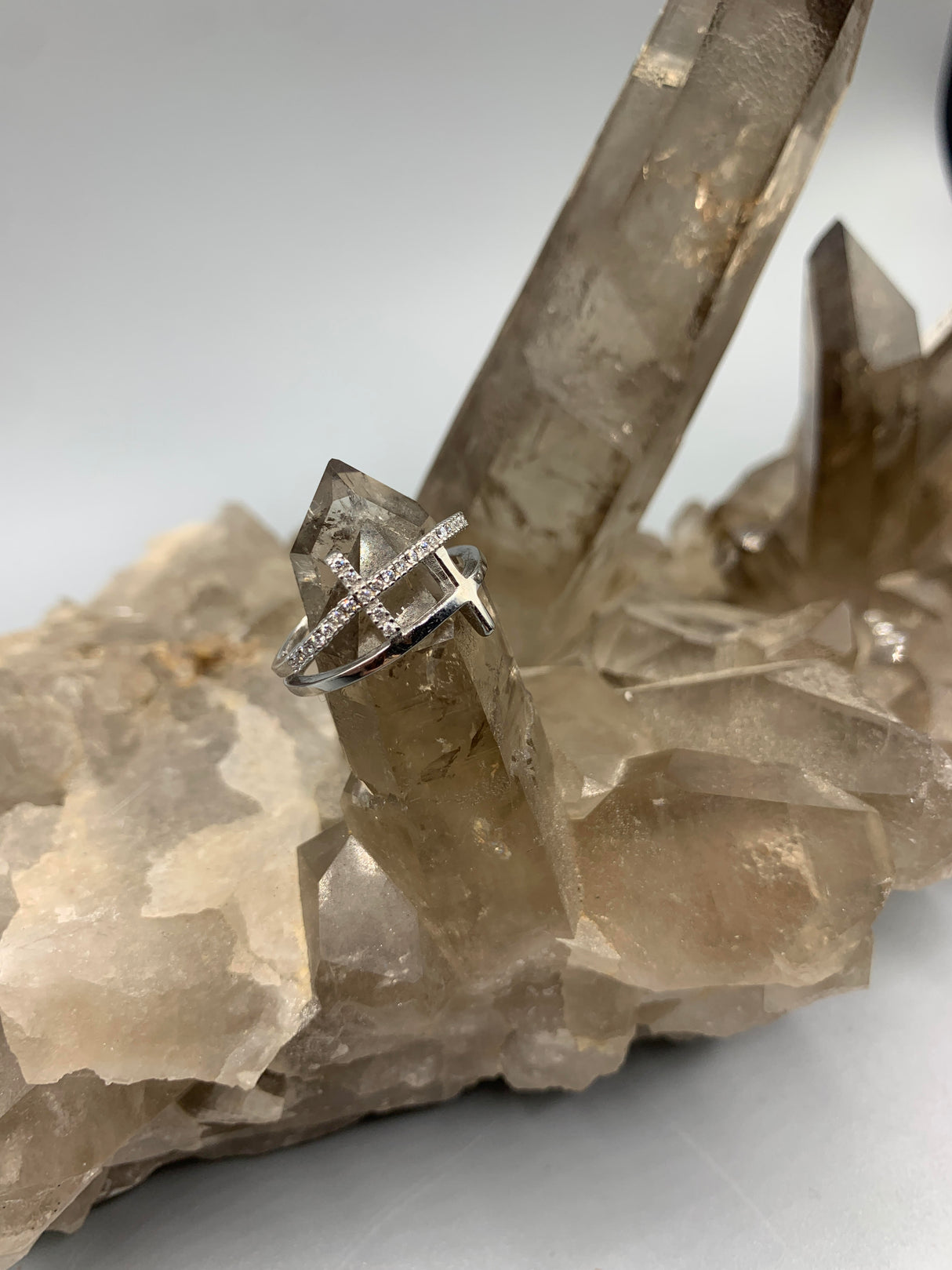 Sterling Silv. Dbl Cross Ring 6