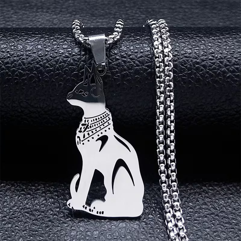 Goddess Bastet - Stainless Steel Necklace