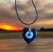 Evil Eye Heart Necklace