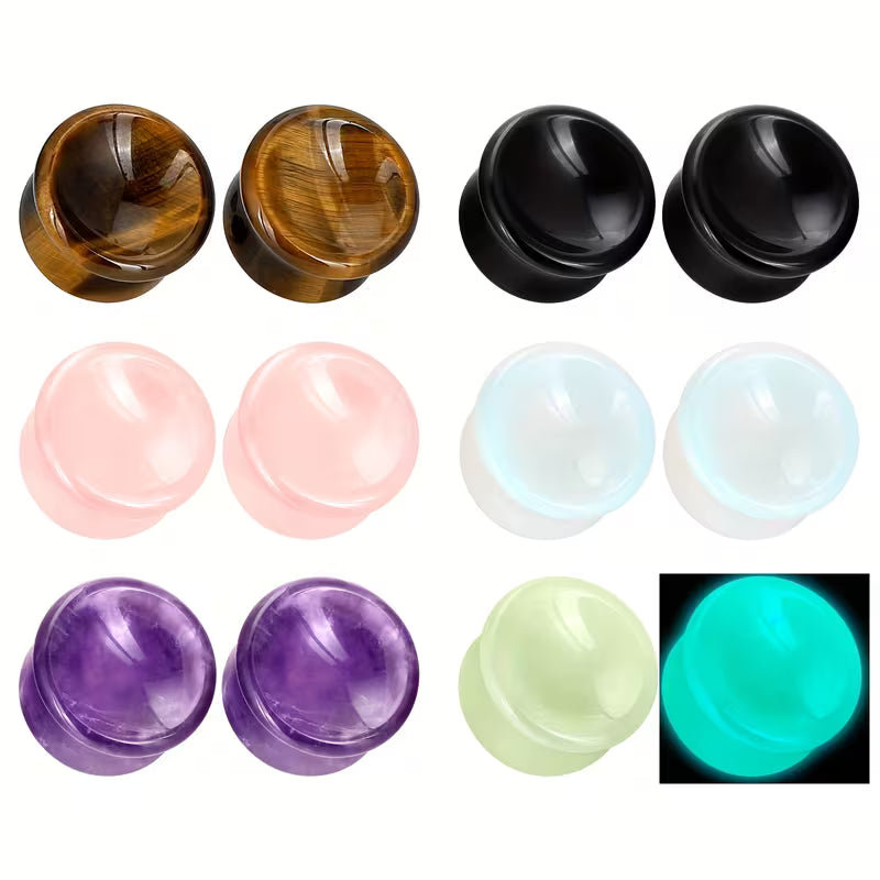 Assorted Gemstone Earring Plugs