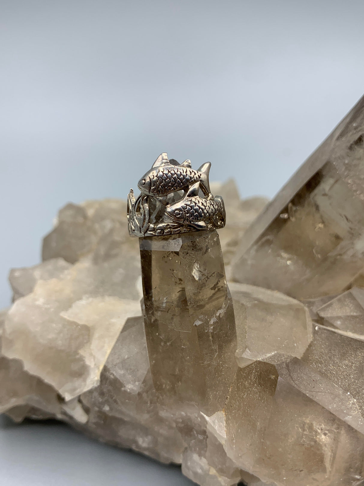 Sterling Silver Fish Ring - Size 5