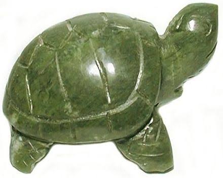 Green Jade Turtle Carving