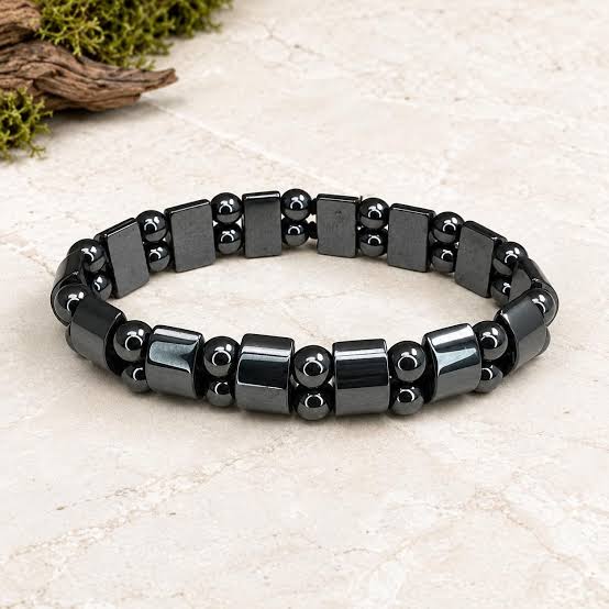 Hematite Rounded Rectangle Bracelet (0.50")