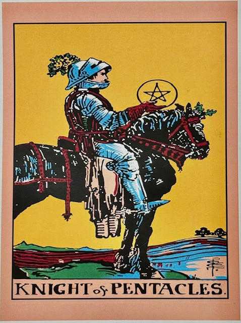 The Knight of Pentacles - Tapestry (30x40")