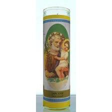 7 Day Candle - St. Joseph Yellow