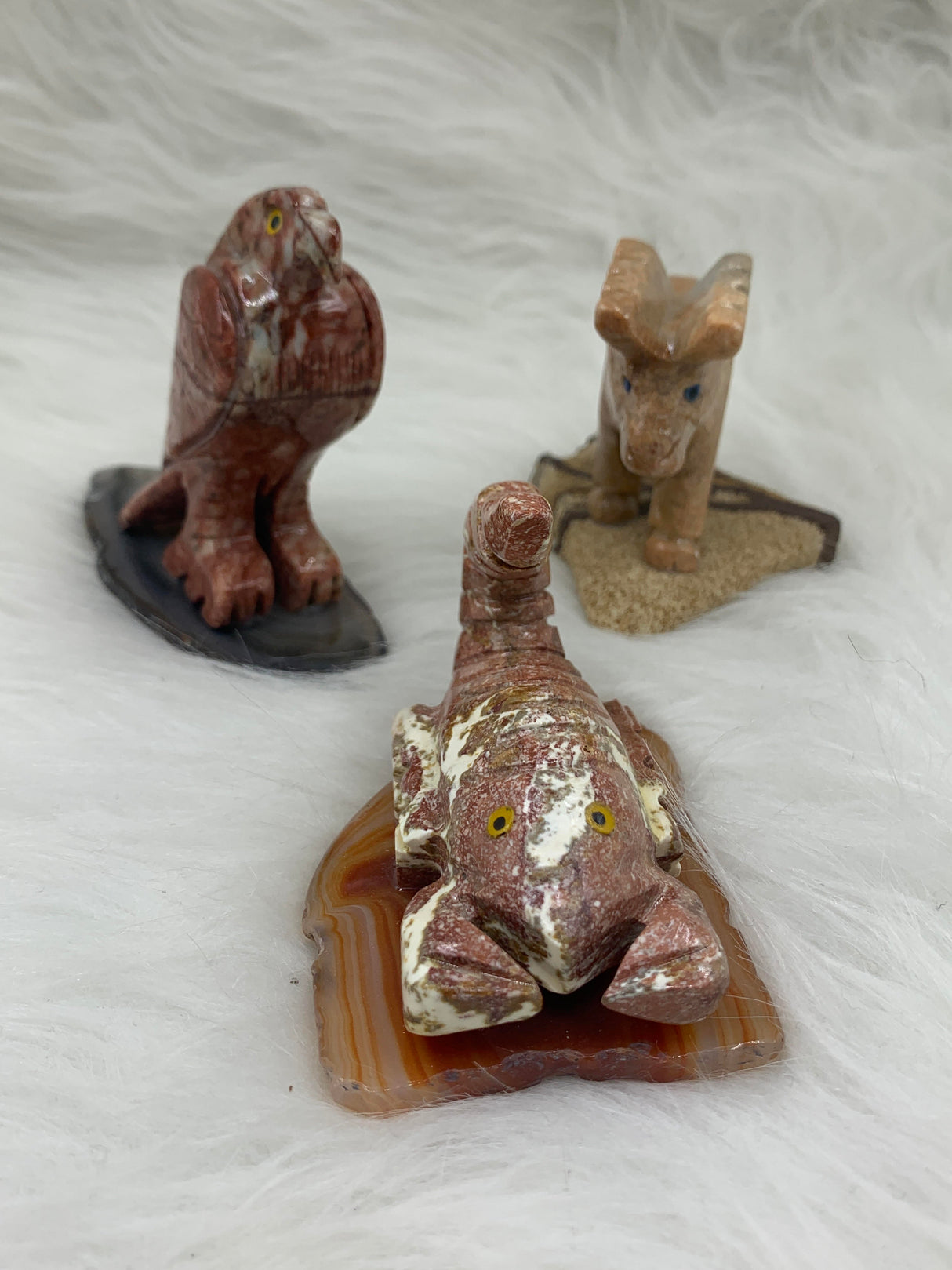 Soapstone Animal on Stone - Med