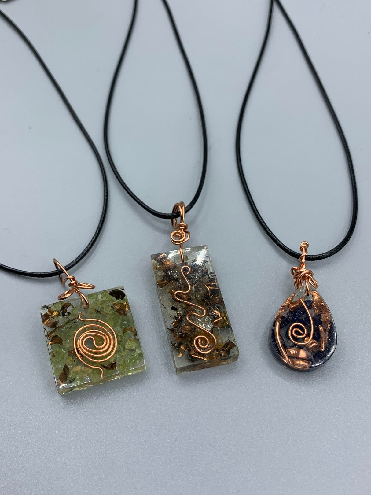 Assorted Gemstone Resin Necklace