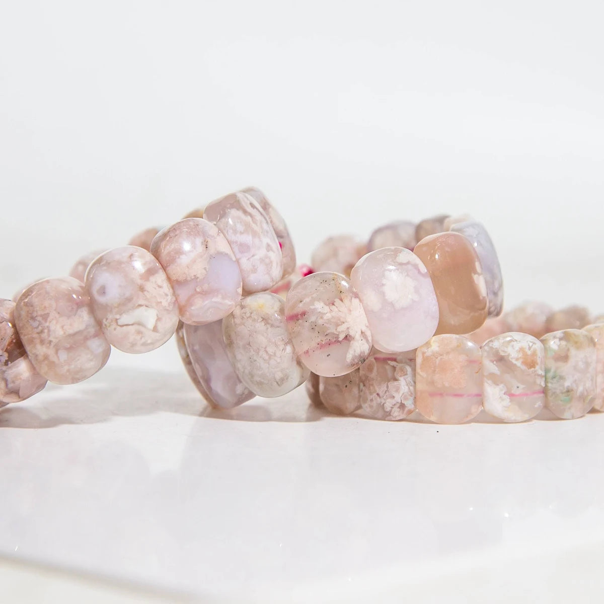 Flower Agate Bracelet Cuff
