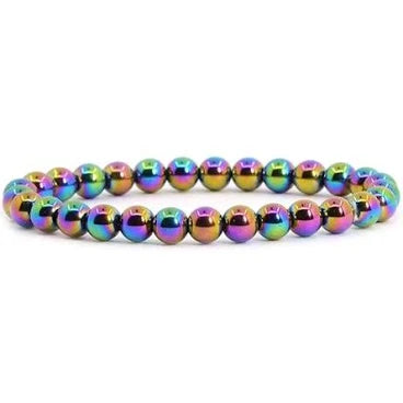 Rainbow Hematite Bracelet 6mm