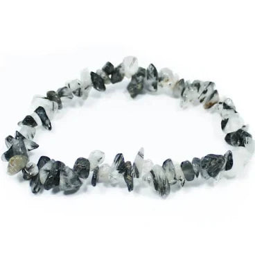 Tourmilated Quartz Chip Bracelet