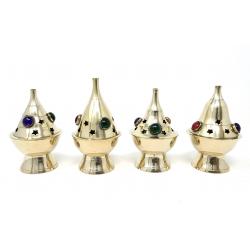 Brass Burner - Gemtones (4"H)