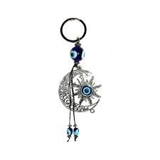 Sun & Moon Evil Eye Keychain