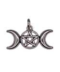 Triple Moon Pentagram - Pendant