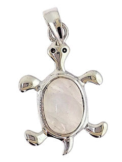 Sterling Moonstone Turtle Pendant