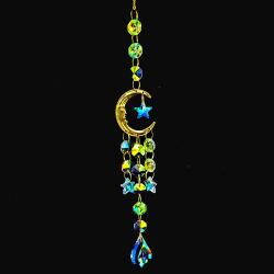 Crystal Crescent Moon Suncatcher (18"L)