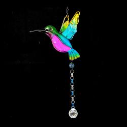 Crystal Hummingbird Suncatcher (17"L)