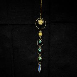 Crystal Sun & Stars Suncatcher (15"L)