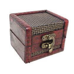 Antique Wooden Chest - Design F (2.5")