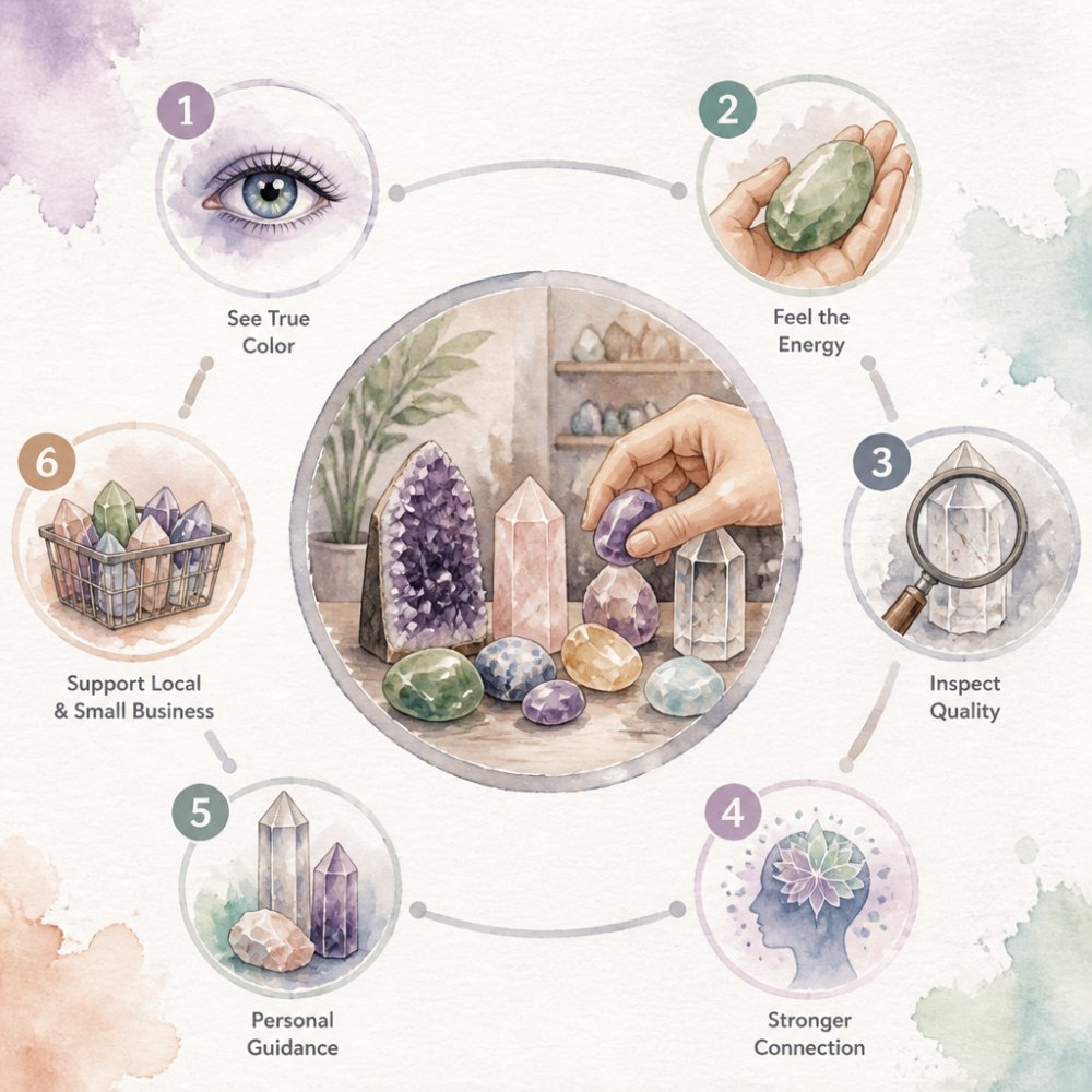 Benefits of Buying Crystals in Person