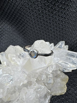 Sterling Silver Wavy Ring - Assorted Size & Gemstone