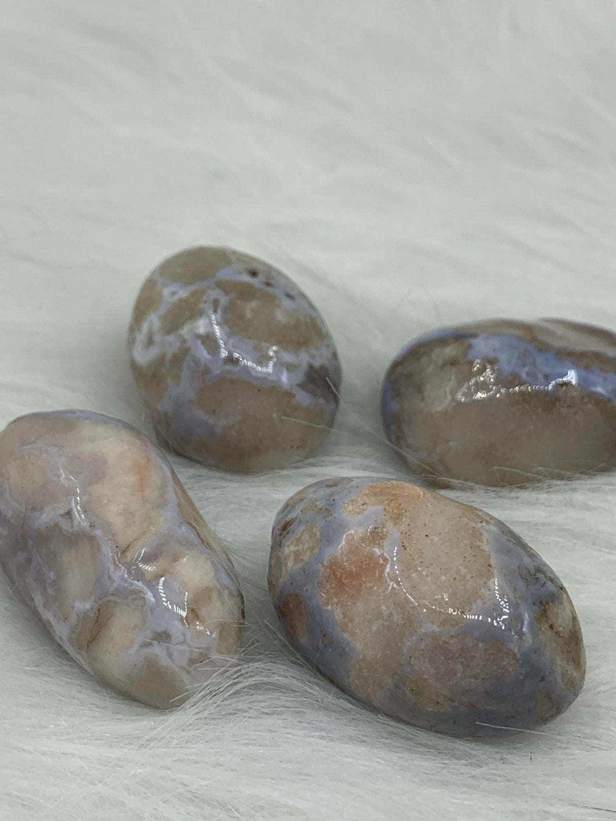 Agate Blue Cherry Blossom - Tumbled