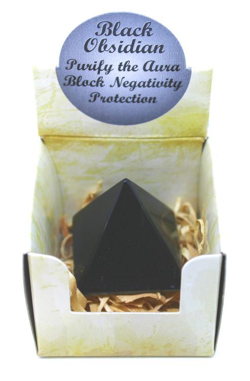 Black Obsidian Pyramid Gift Box