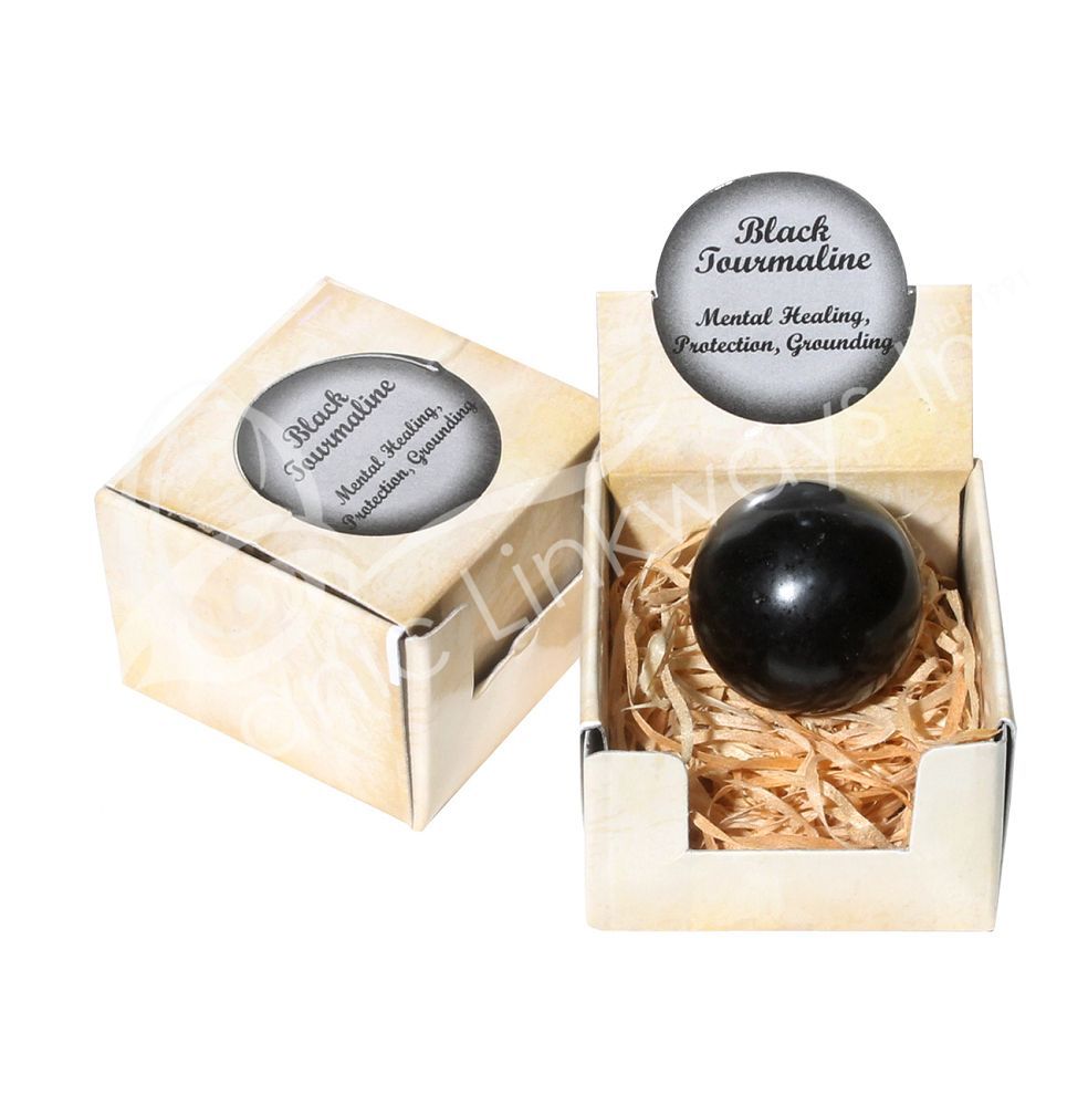 Blk Tourmaline Sphere Gift Box