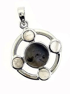 Mystic Cross Labradorite Pendant