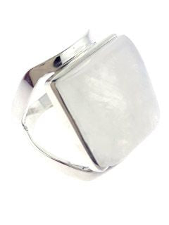 Square Style Moonstone Ring