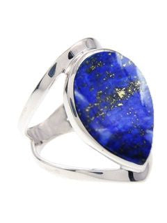 Open Band Sterling Lapis Ring