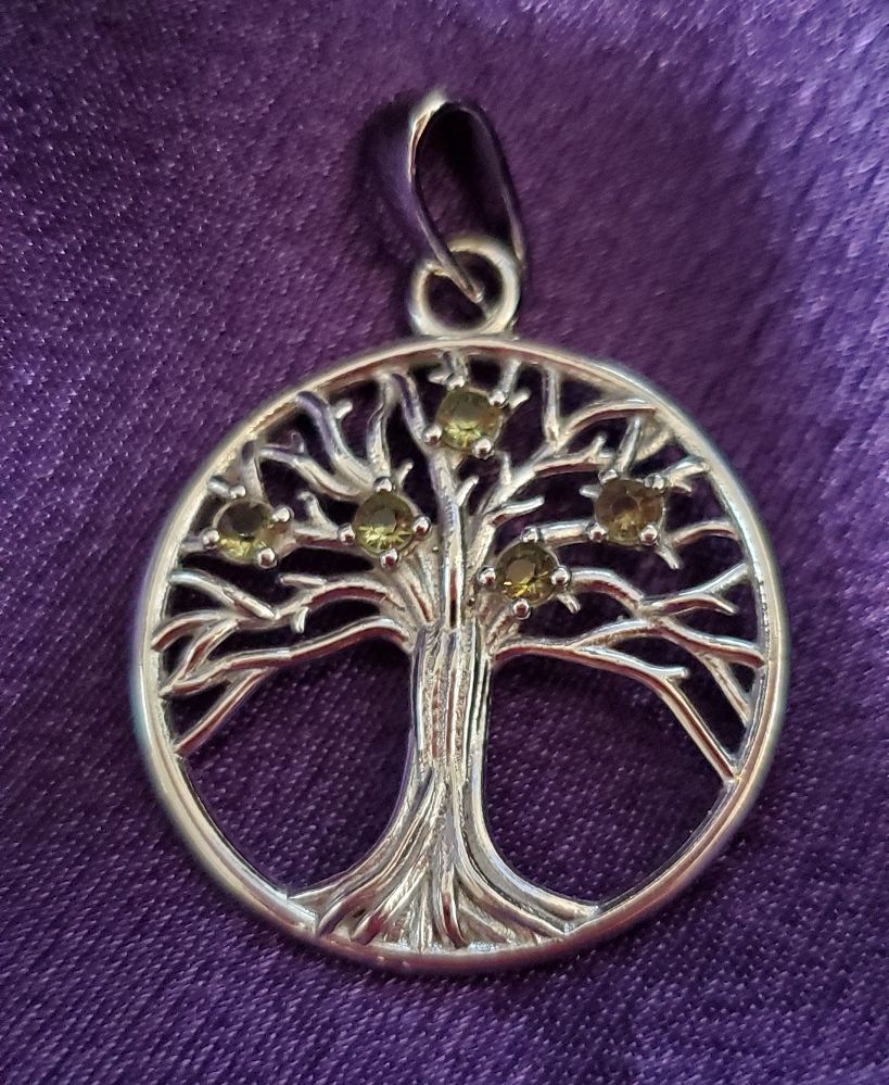 Moldavite Tree of Life Pendant