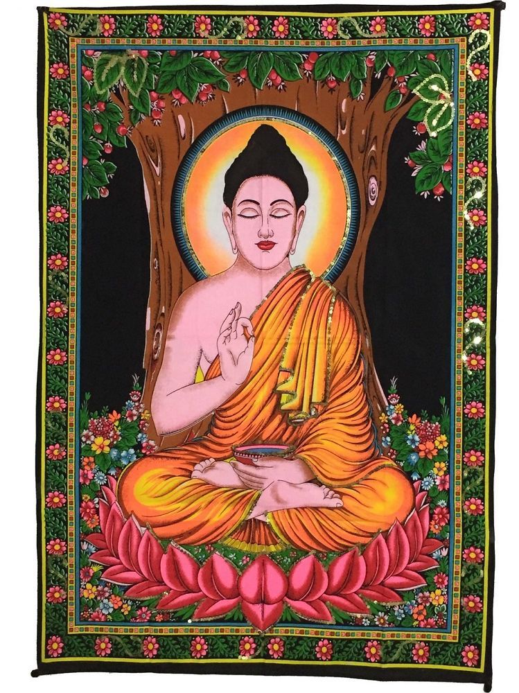 Om Buddha Hand Painted