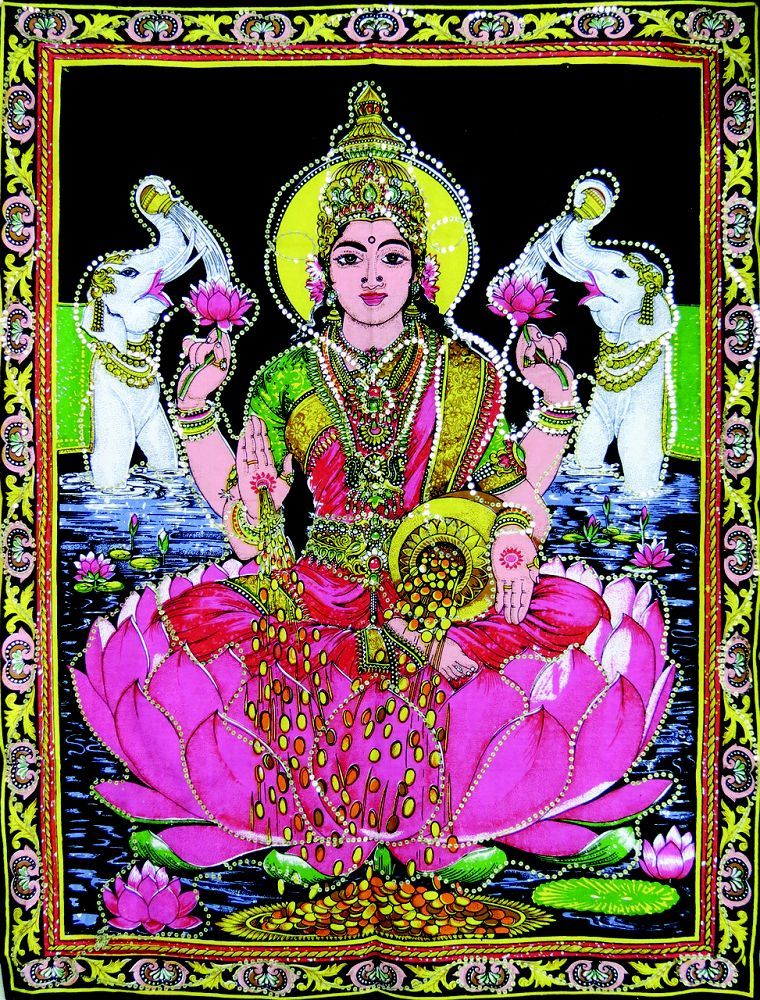 Lakshmi Hand Painted Tapestry