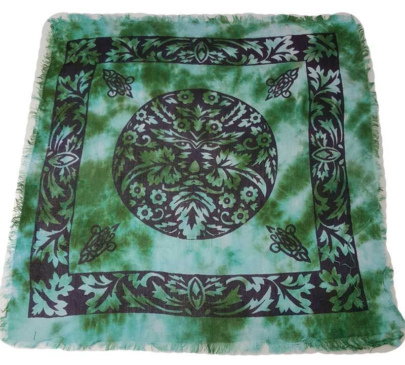 Green Man altar cloth 18" x 18