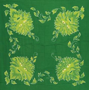 Green Man  altar cloth or scarf