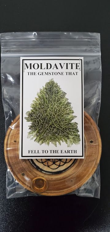 Cone Holder with Moldavite