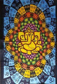 Lotus Ganesh Tapestry