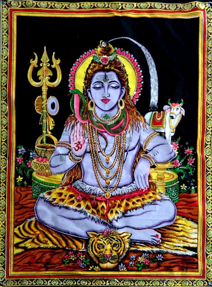 Shiva Hand Painted Tapestry