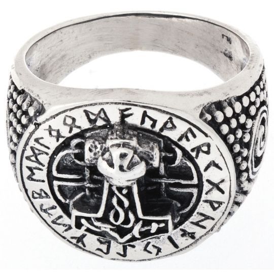 Viking Runes Sterling Ring 12