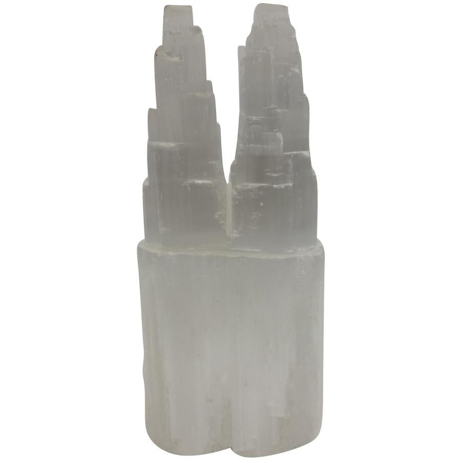 Selenite Twin Tower Points