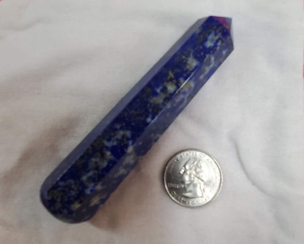 Lapis Wand Faceted